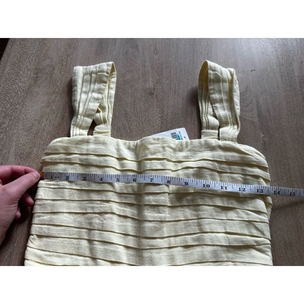 Abercrombie NWT Emerson Off The Shoulder Butter Yellow Romper Small - Picture 4 of 7